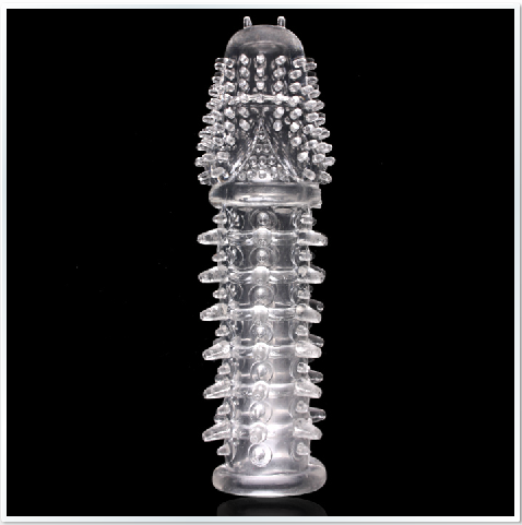 Насадка с закрытой головкой, шипами, усиками, удлиняющая половой член