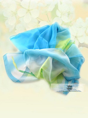 Шелковый шарф с турмалиновыми нитями