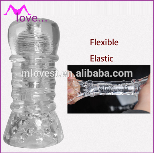 Прозрачный мастурбатор из силикона в виде удобной насадки