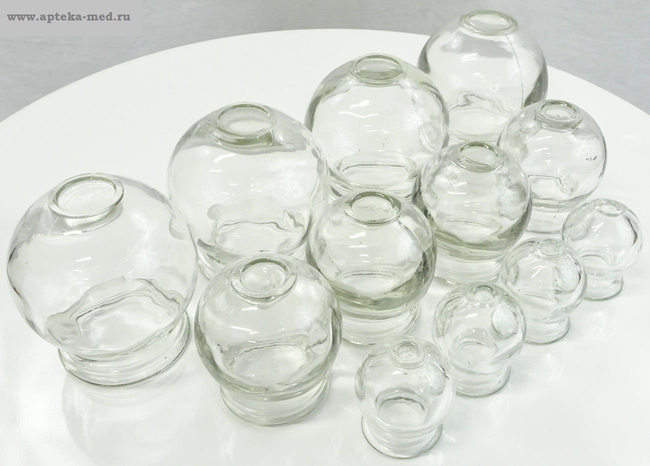 Медицинские стеклянные банки (большая) 1 штука